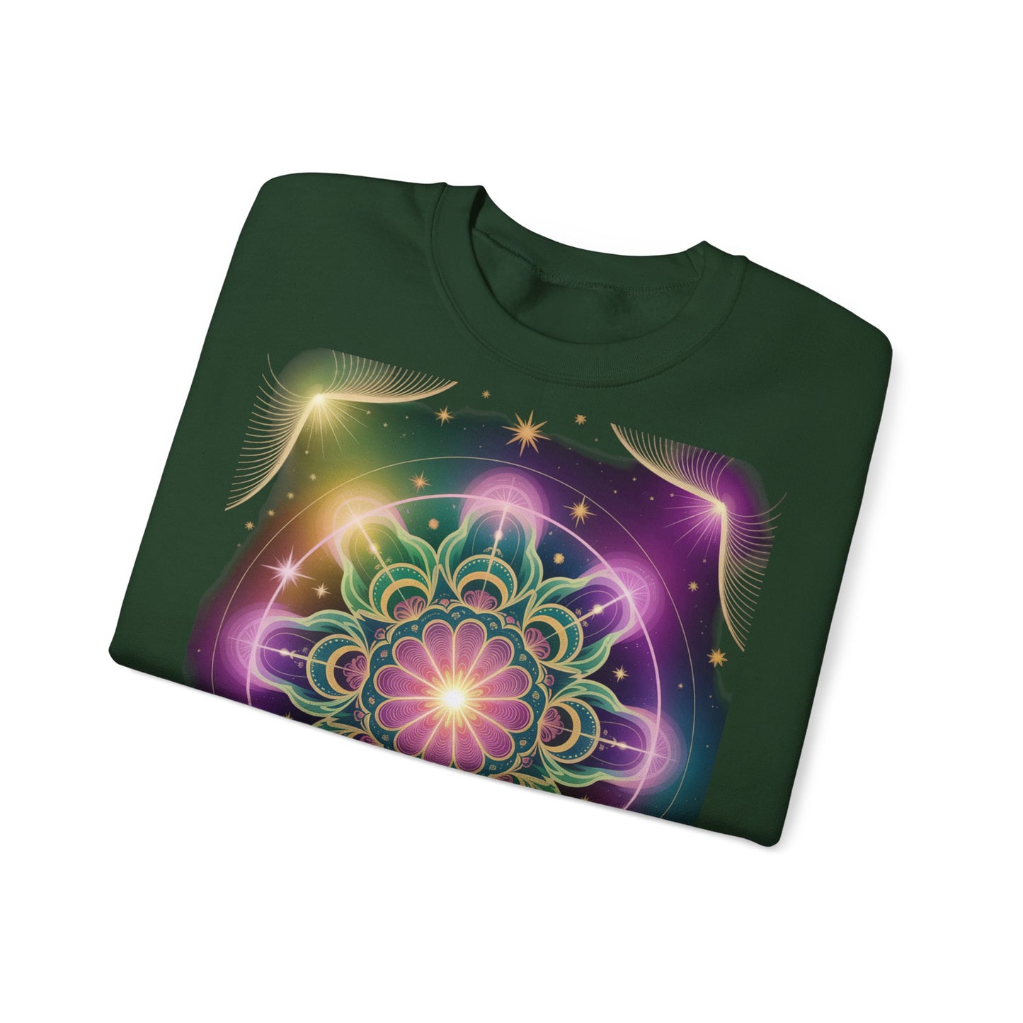 Cosmic Mandala Sweatshirt | Women's Crewneck | Soft Heavy Blend | Ideal for Cozy Nights, Meditation, Festivals, Gifts