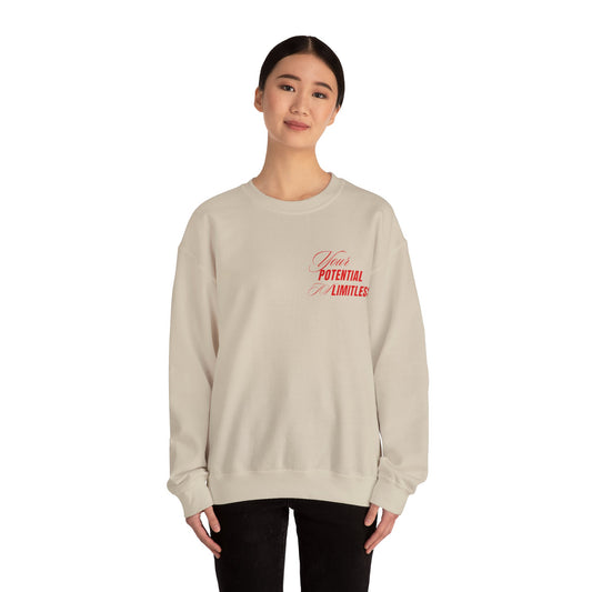 Inspirational Crewneck Sweatshirt - "Your Potential is Limitless"