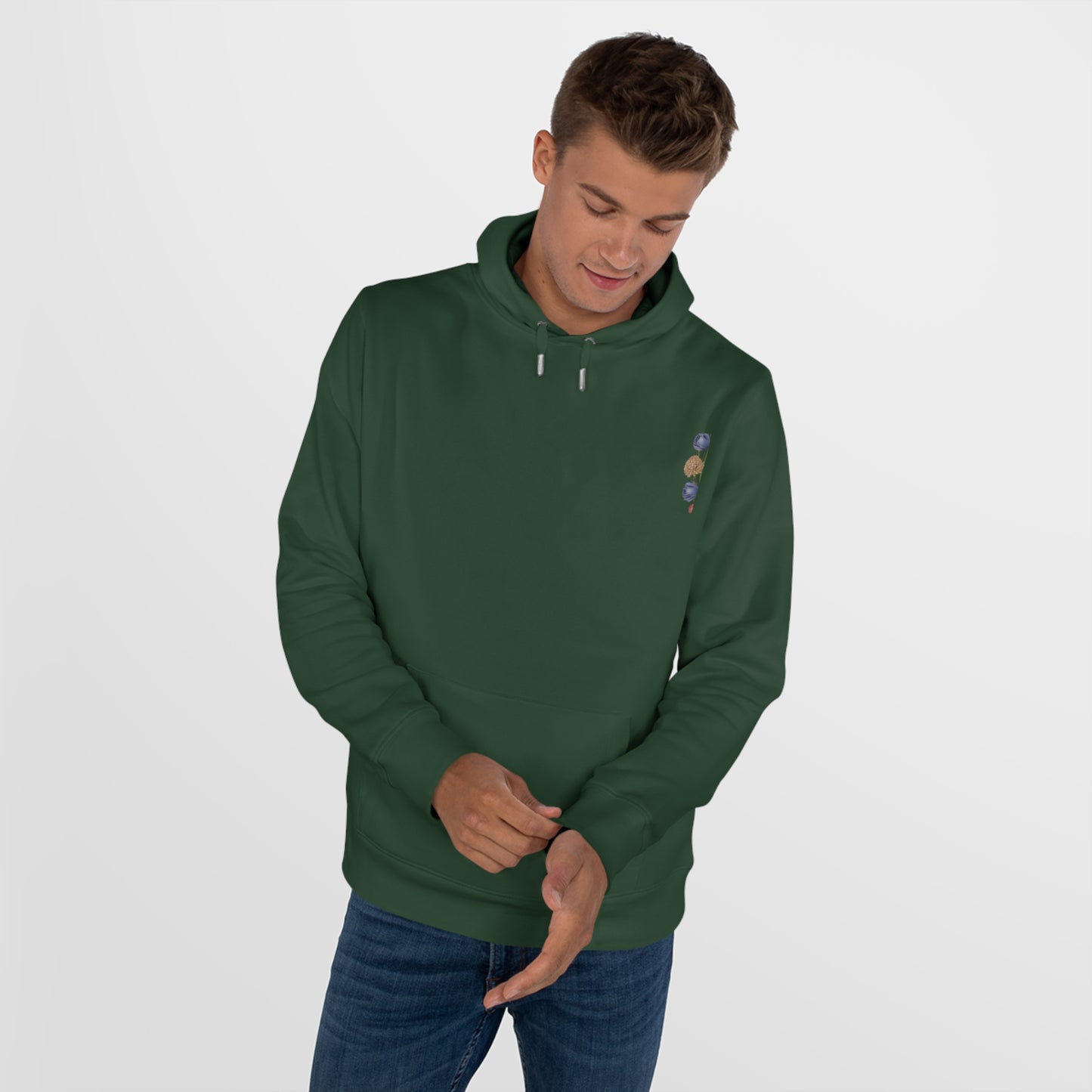Colorful King Hooded Sweatshirt with Floral Mandala, Comfortable Streetwear, Layering Piece, Casual Wear, Trendy Hoodie