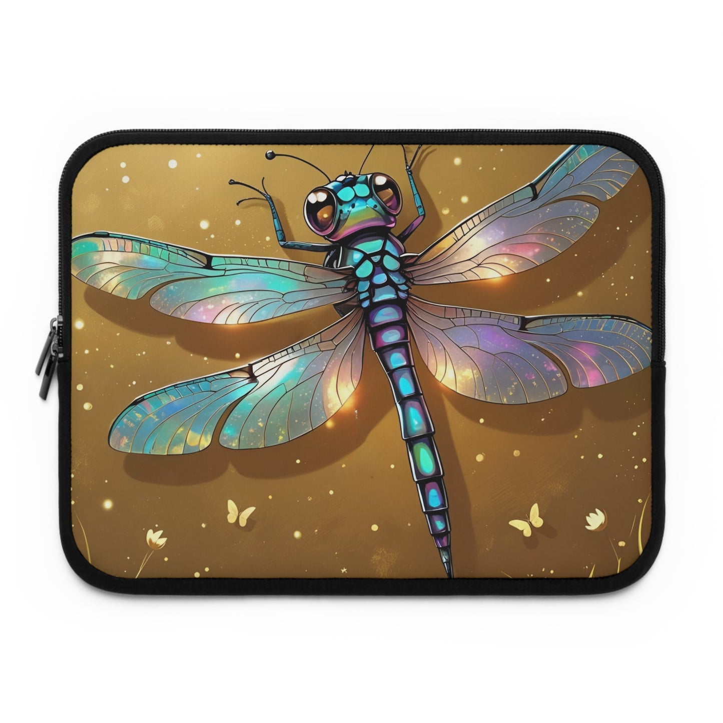 Colorful Dragonfly Laptop Sleeve, Artistic Laptop Case, Unique Zip Pouch, Gift for Students, Mother’s Day Present, Tech Accessory