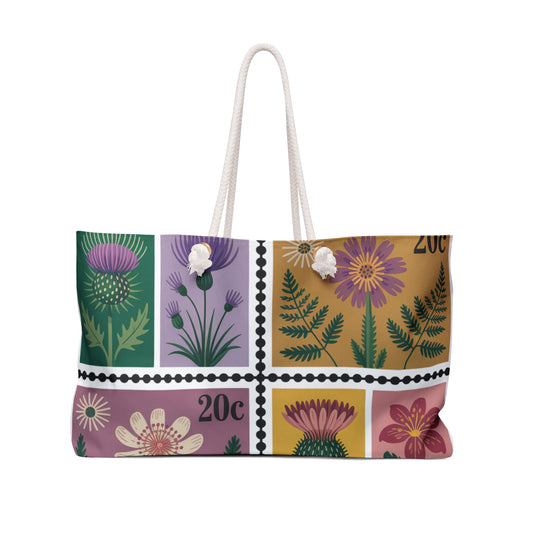 Vintage Floral Weekender Bag | Travel Tote | Beach Bag | Gym Bag | Gifts for Her | Eco-Friendly Tote