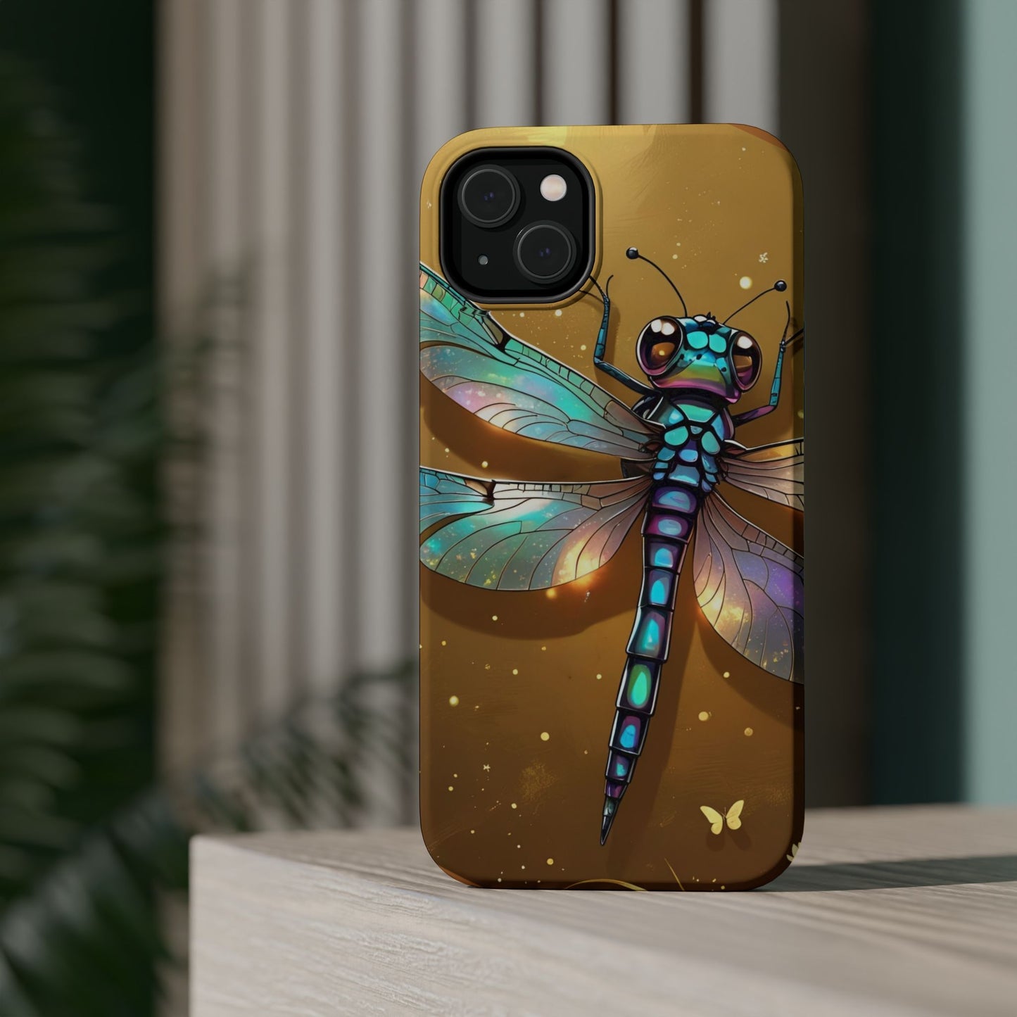 Dragonfly Magnetic Phone Case, Colorful Phone Cover, Gift for Nature Lovers, Unique Phone Accessory, Eco-Friendly Design