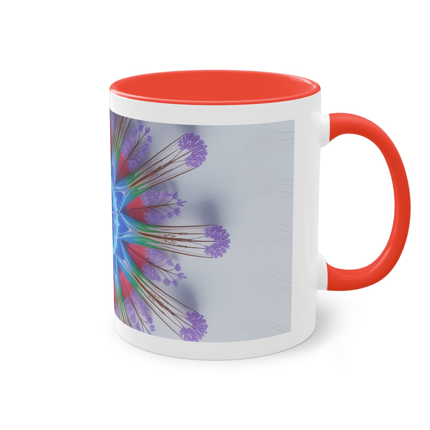 Kaleidoscope Two-Tone Coffee Mug - Vibrant Art Mug for Home & Office, Unique Gift for Coffee Lovers, Decorative Drinkware