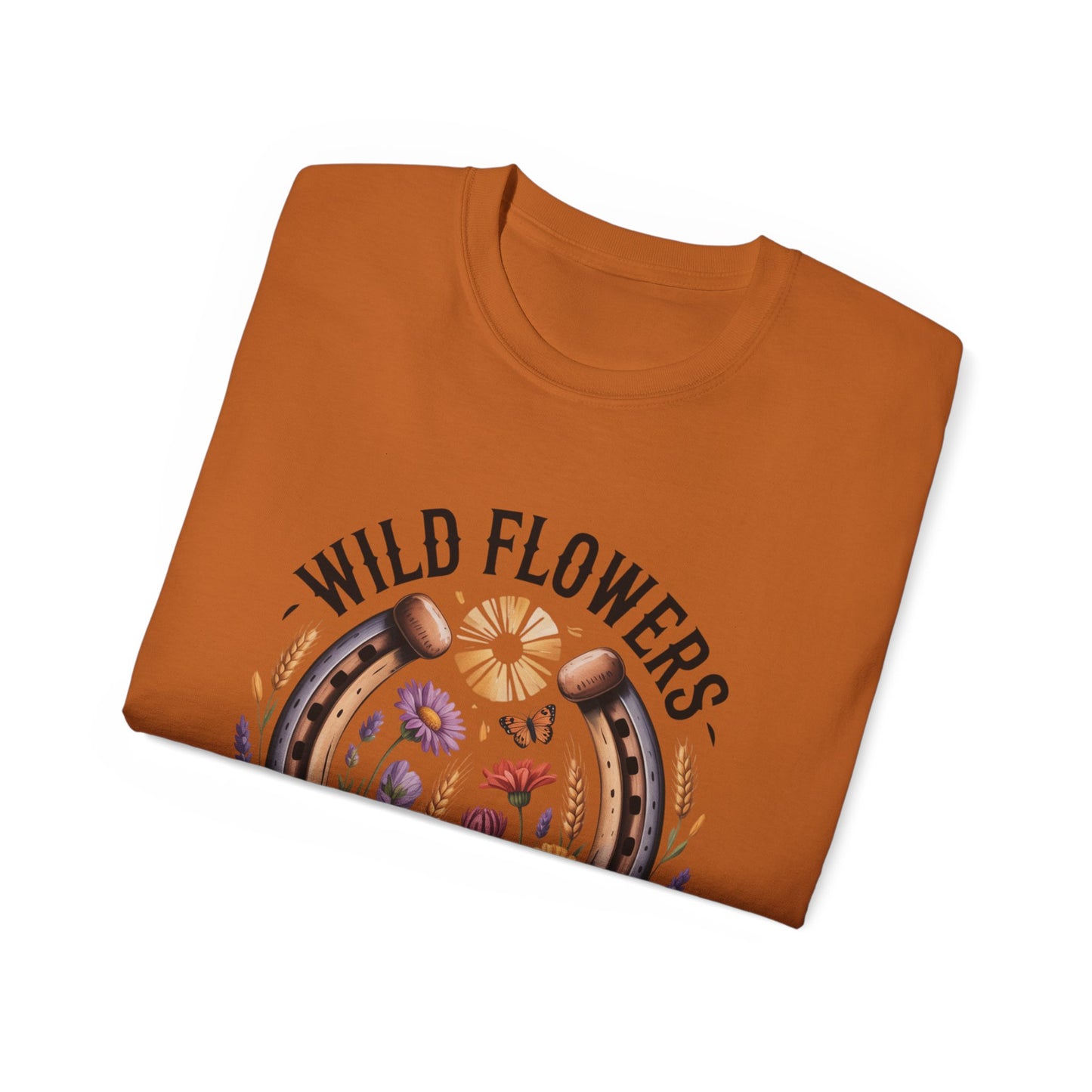 Wild Flowers Wild Horses Tee, Nature Lover Shirt, Equestrian Gift, Floral Graphic T-Shirt, Summer Fashion, Boho Style