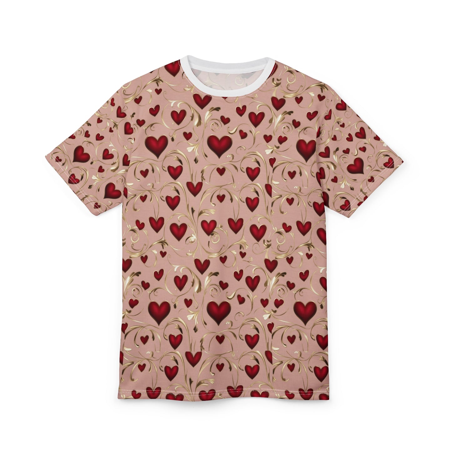 Valentine's Day Heart Pattern Tee - Romantic and Playful Design