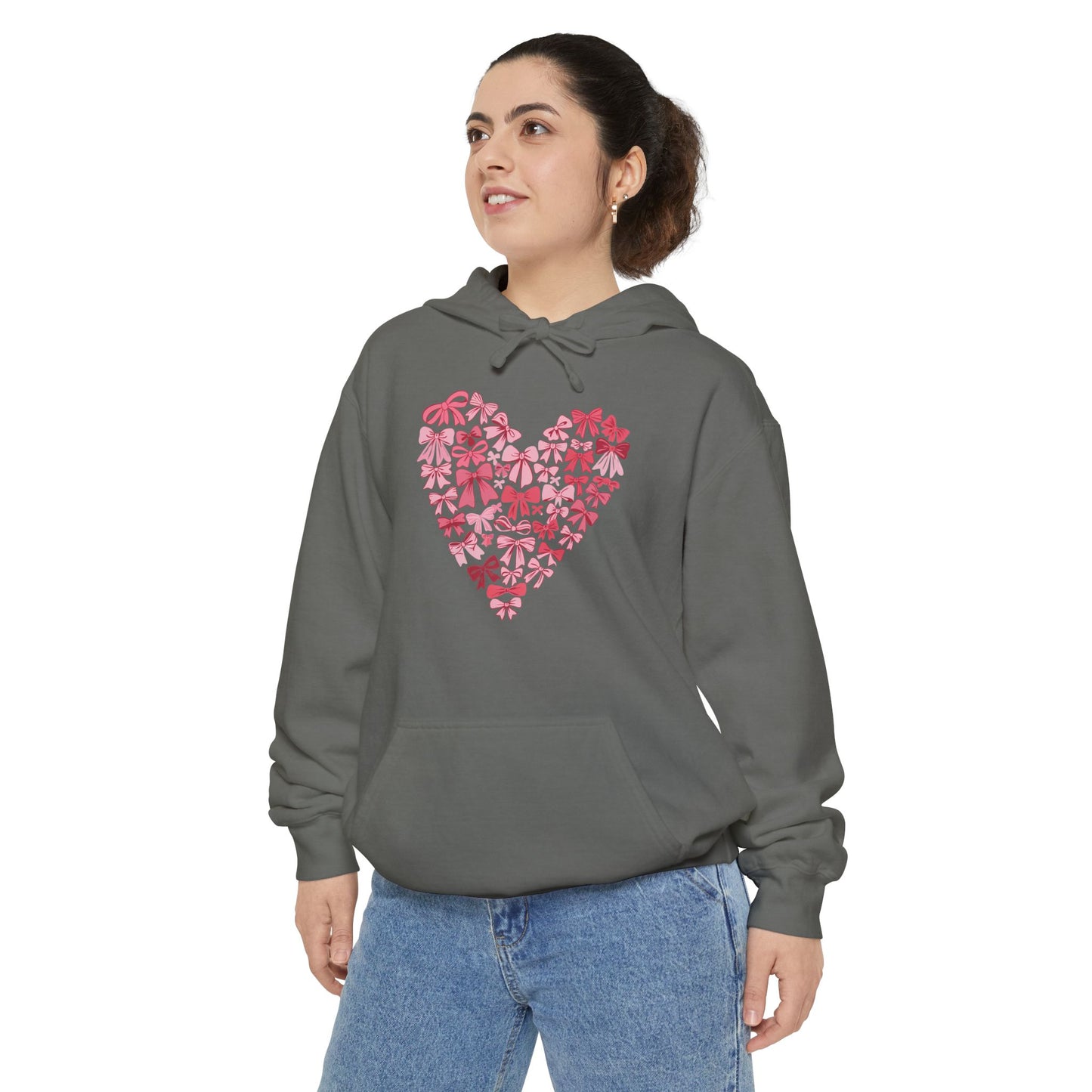 Heart Blossom Garment-Dyed Hoodie | Perfect for Casual Wear & Nature Lovers