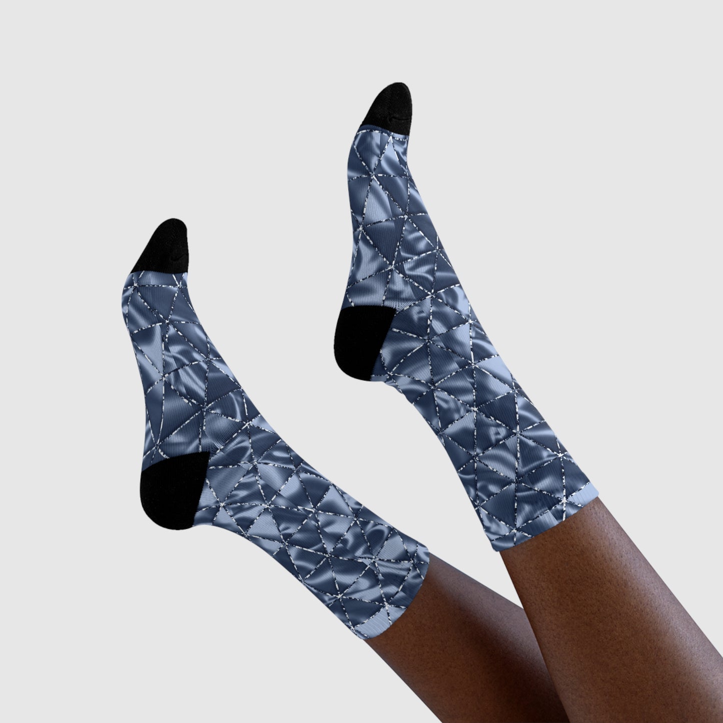 Stylish Geometric Crew Socks for Everyday Comfort