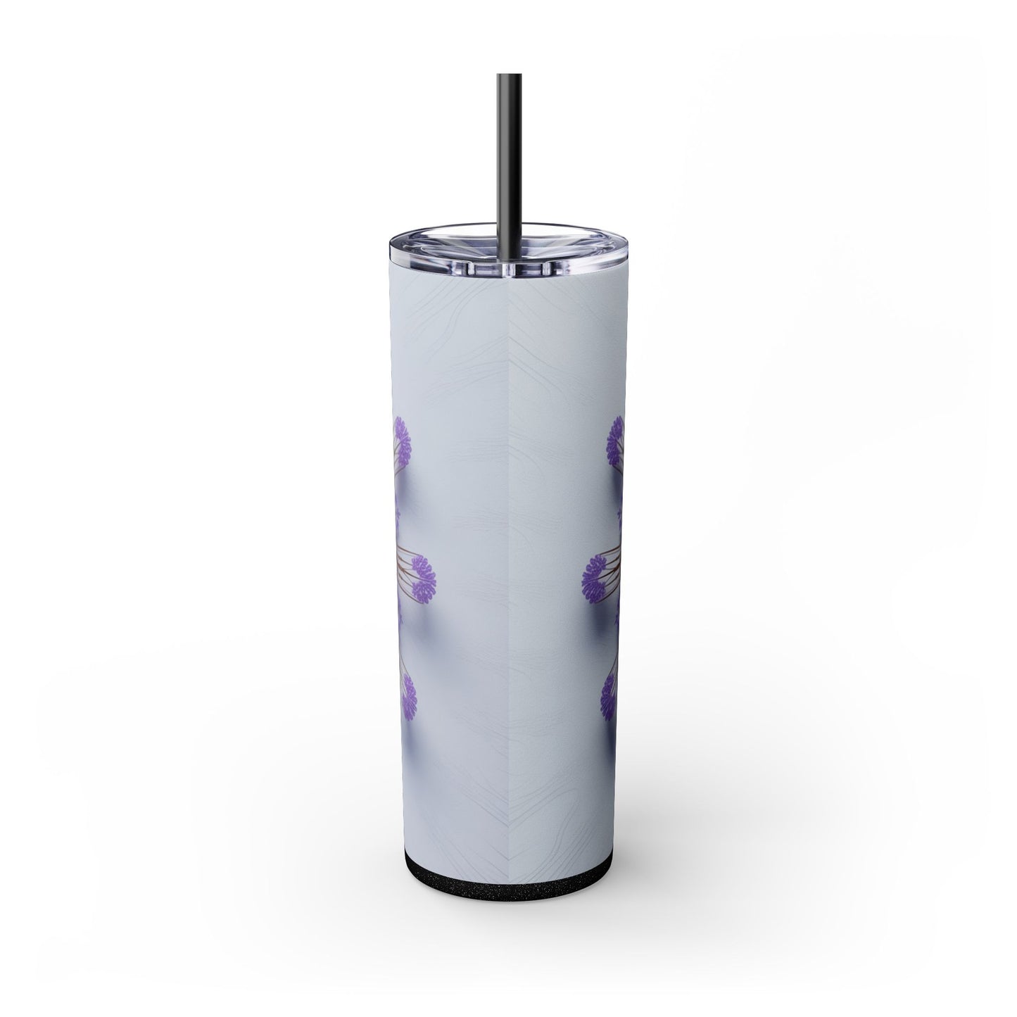Vibrant Floral Skinny Tumbler with Straw, Flower Pattern Drink Cup, Eco-Friendly Travel Mug, Perfect for Summer Parties, Gifts for Her