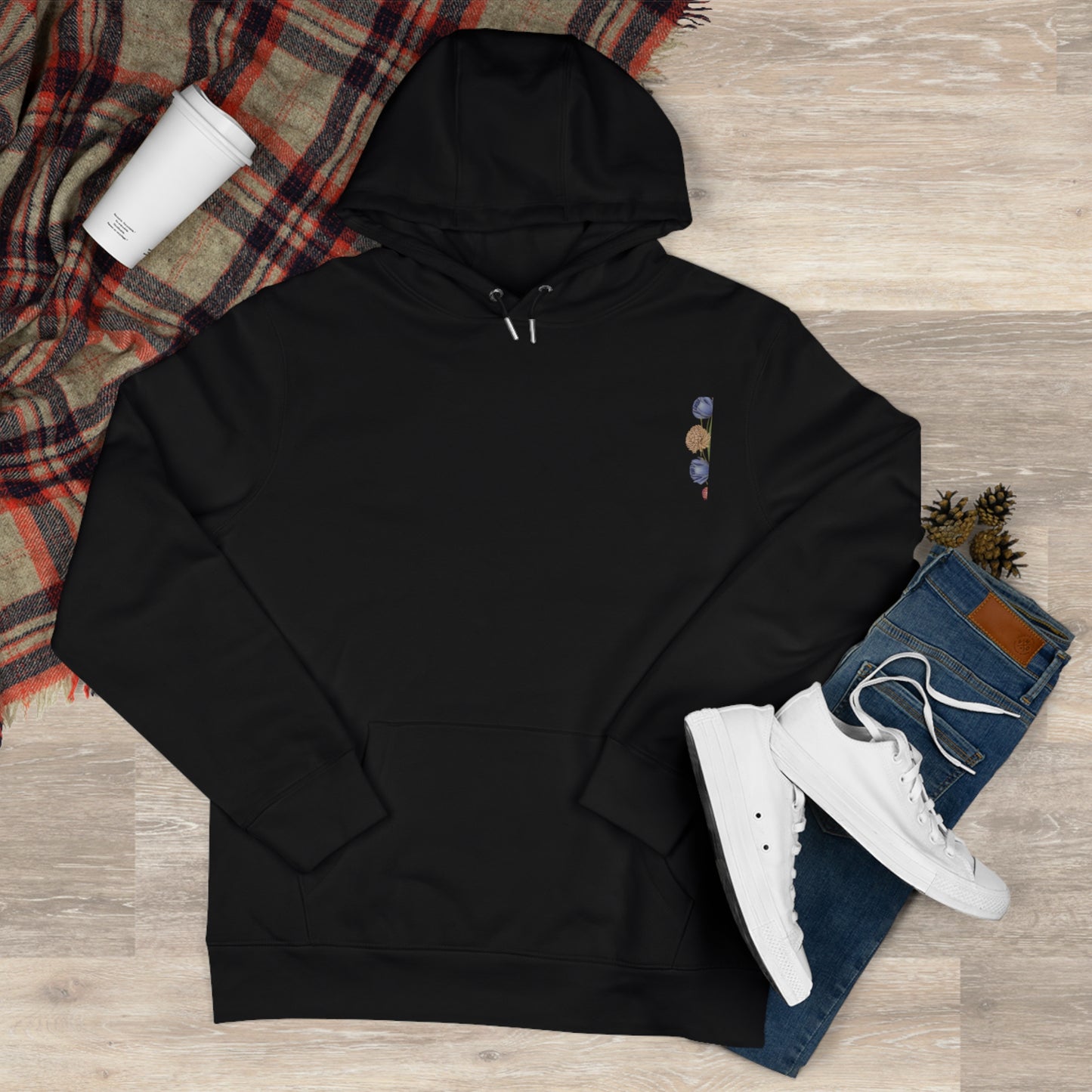 Colorful King Hooded Sweatshirt with Floral Mandala, Comfortable Streetwear, Layering Piece, Casual Wear, Trendy Hoodie