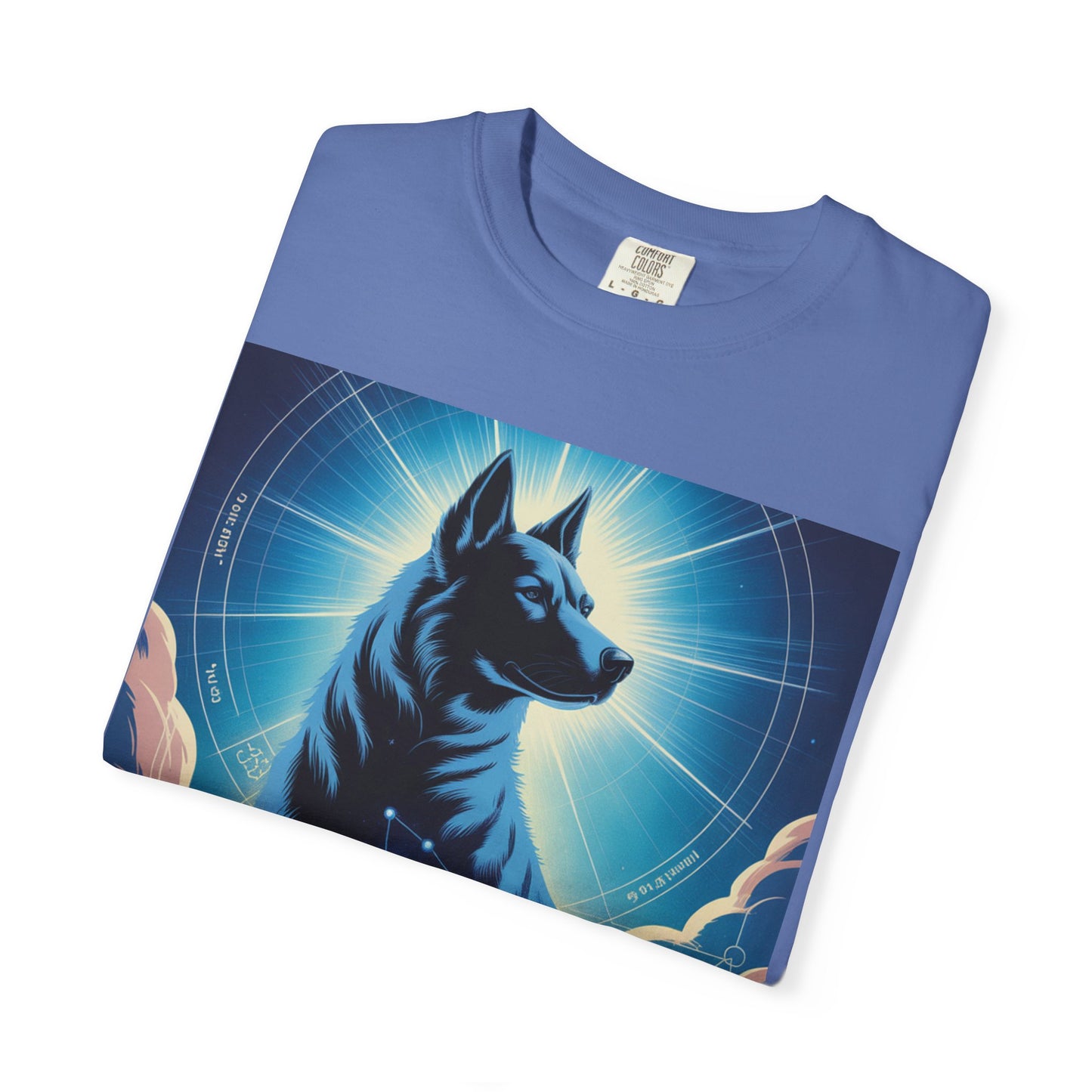 Cosmic Canine Men's T-shirt | Starry Dog Graphic Tee, Animal Lover Gift, Soft Cotton Top, Casual Wear, Unique Pet Shirt