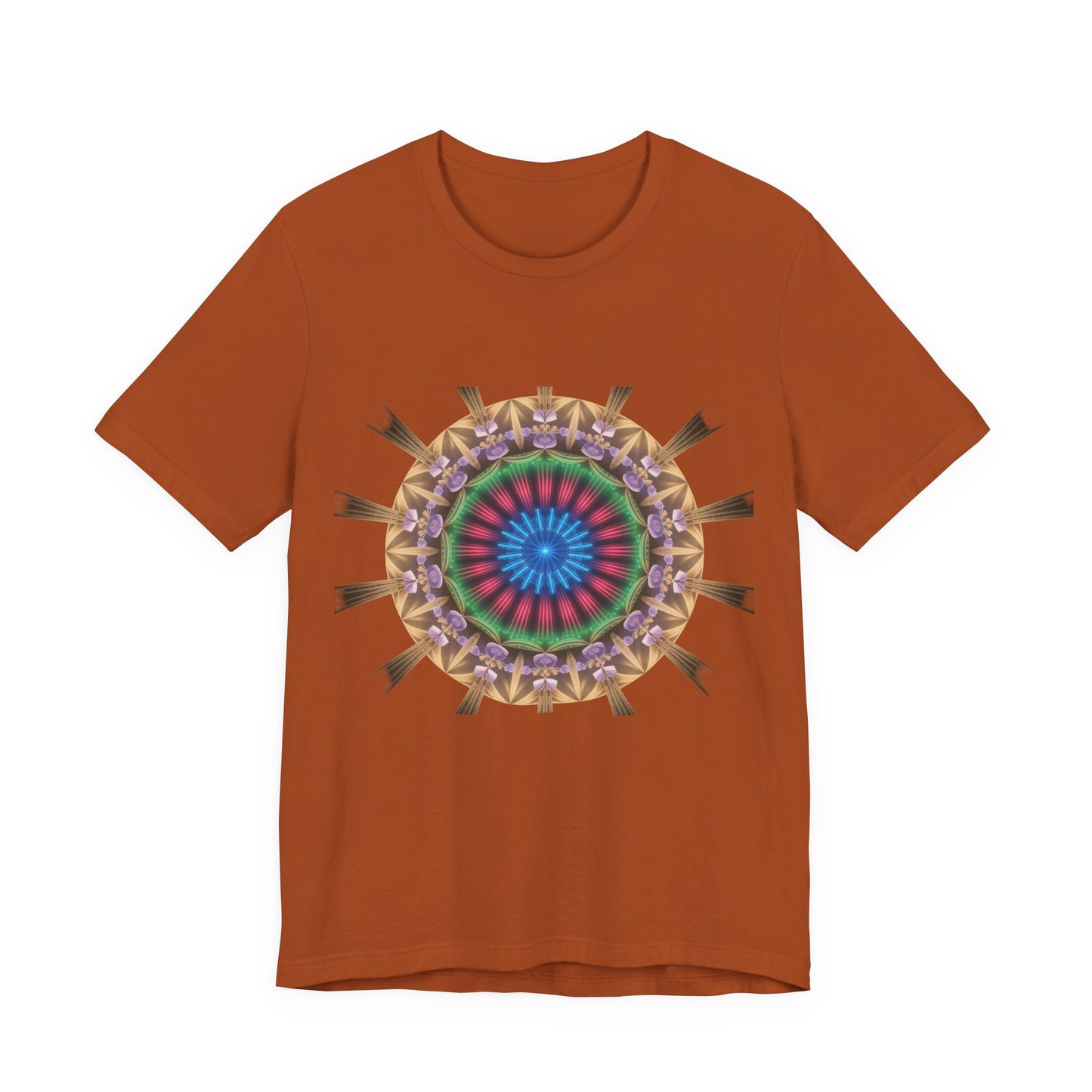 Vibrant Mandala Women Tee, Festival Wear, Boho Style, Casual Summer Tee, Gift for Friends