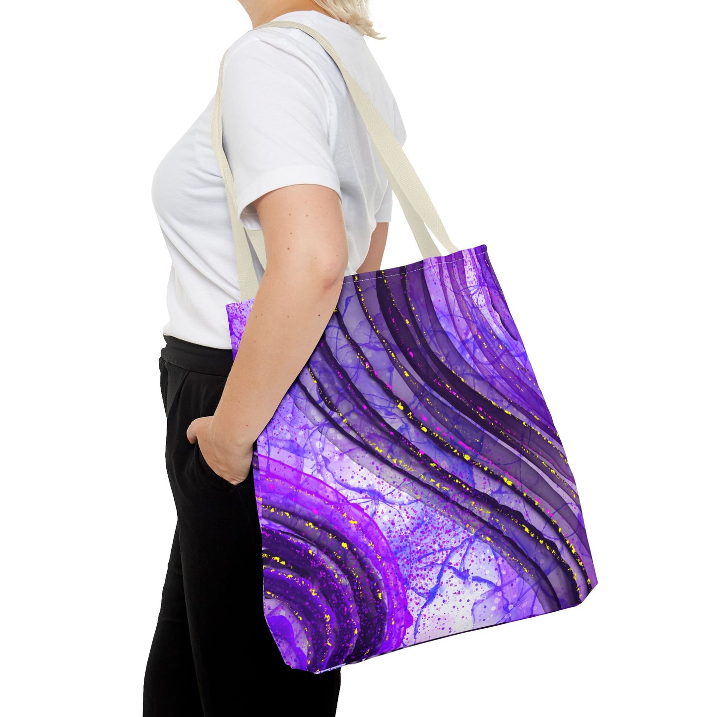 Artistic Purple Tote Bag - Stylish & Colorful Accessory for Every Occasion