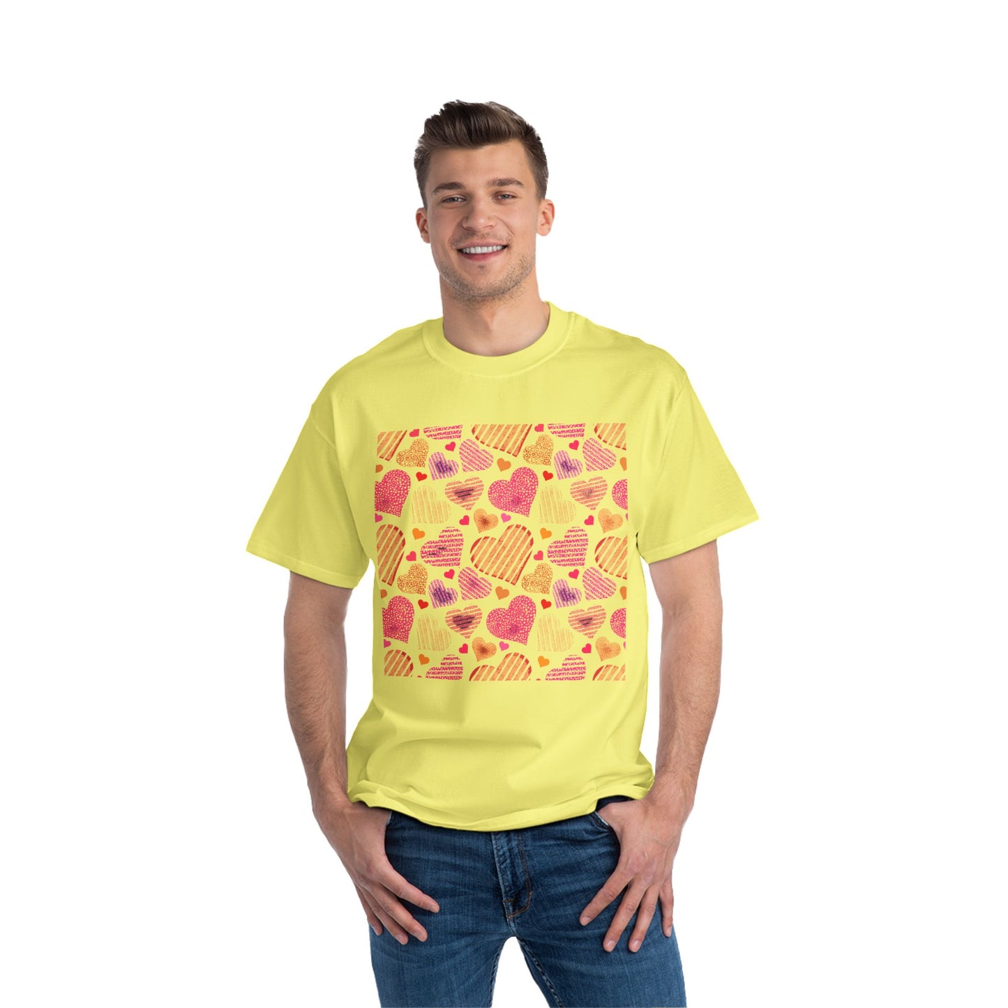 Cute Heart Pattern Short-Sleeve T-Shirt