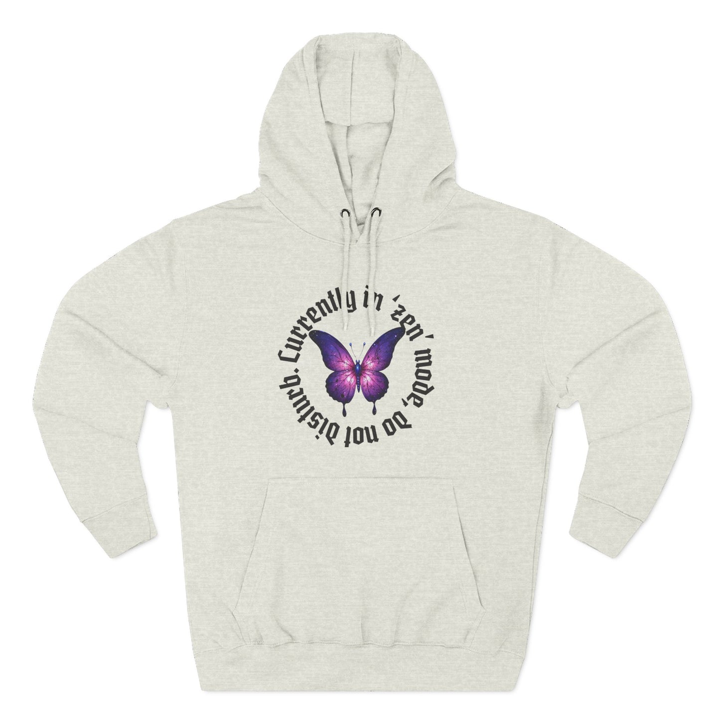 Butterfly Quote Fleece Hoodie - 'Currently in Gear'
