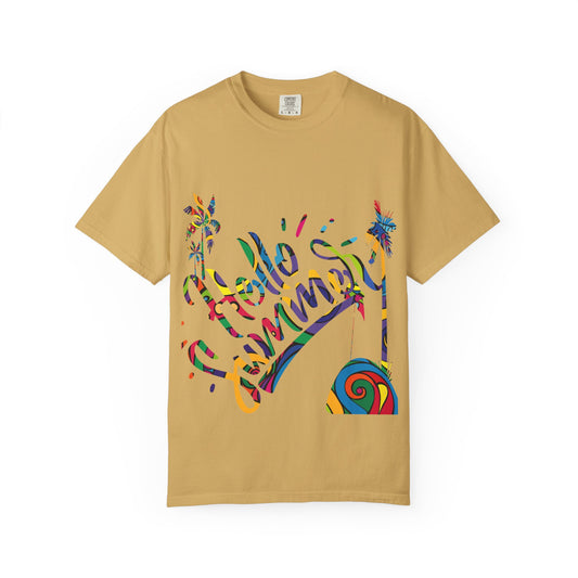 Gold Heart Pattern Women T-Shirt