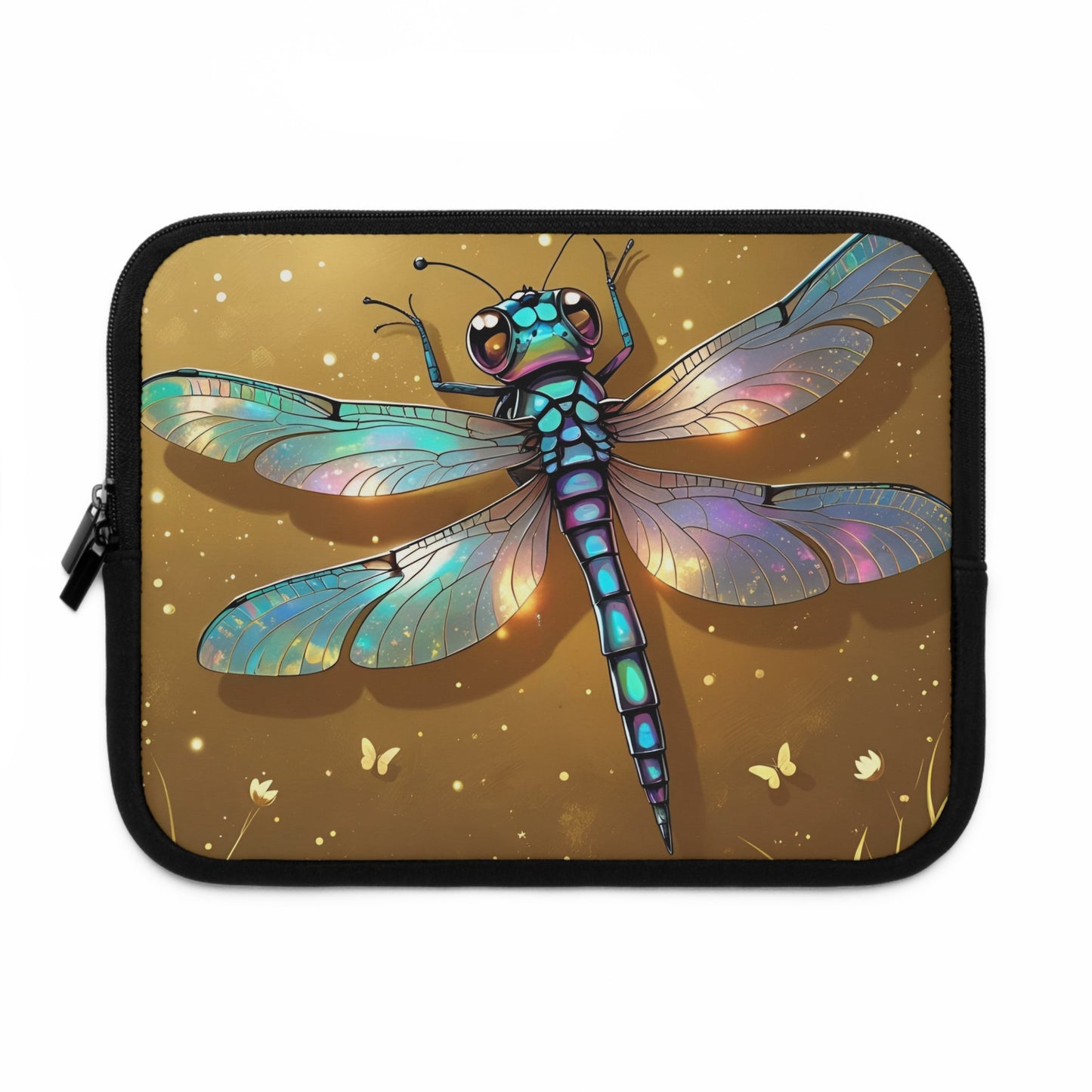 Colorful Dragonfly Laptop Sleeve, Artistic Laptop Case, Unique Zip Pouch, Gift for Students, Mother’s Day Present, Tech Accessory