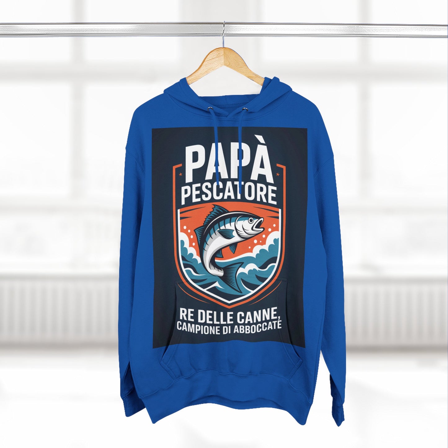 Fishing Dad Fleece Hoodie - Perfect Gift for Pescatore Lovers, Cozy Pullover for Fathers Day, Fishing Enthusiasts, Casual Wear, [...]