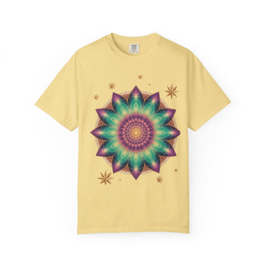 Tie-Dye Mandala T-Shirt, Spiritual Apparel, Bohemian Style Tee, Festival Wear, Eco-Friendly Fashion