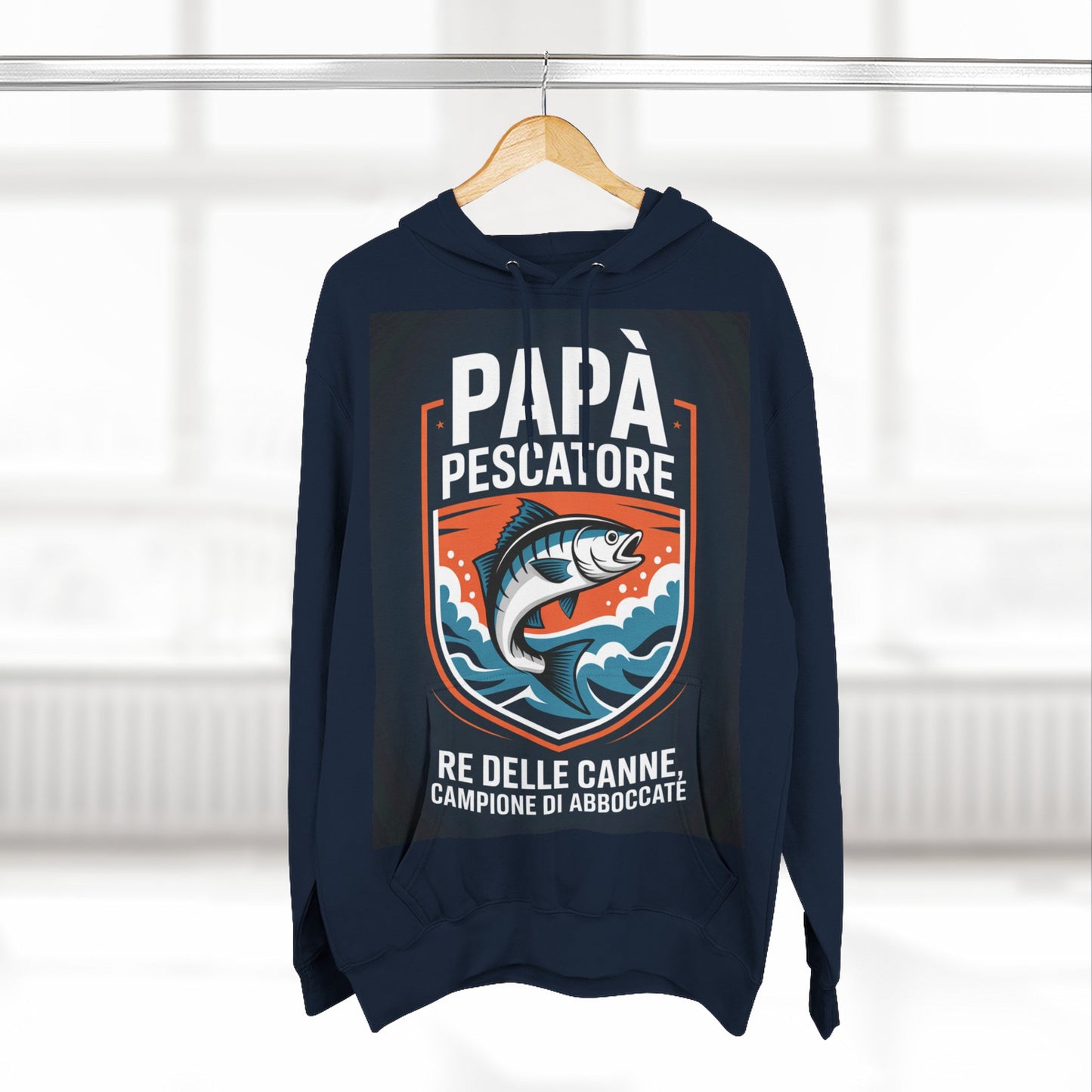 Fishing Dad Fleece Hoodie - Perfect Gift for Pescatore Lovers, Cozy Pullover for Fathers Day, Fishing Enthusiasts, Casual Wear, [...]