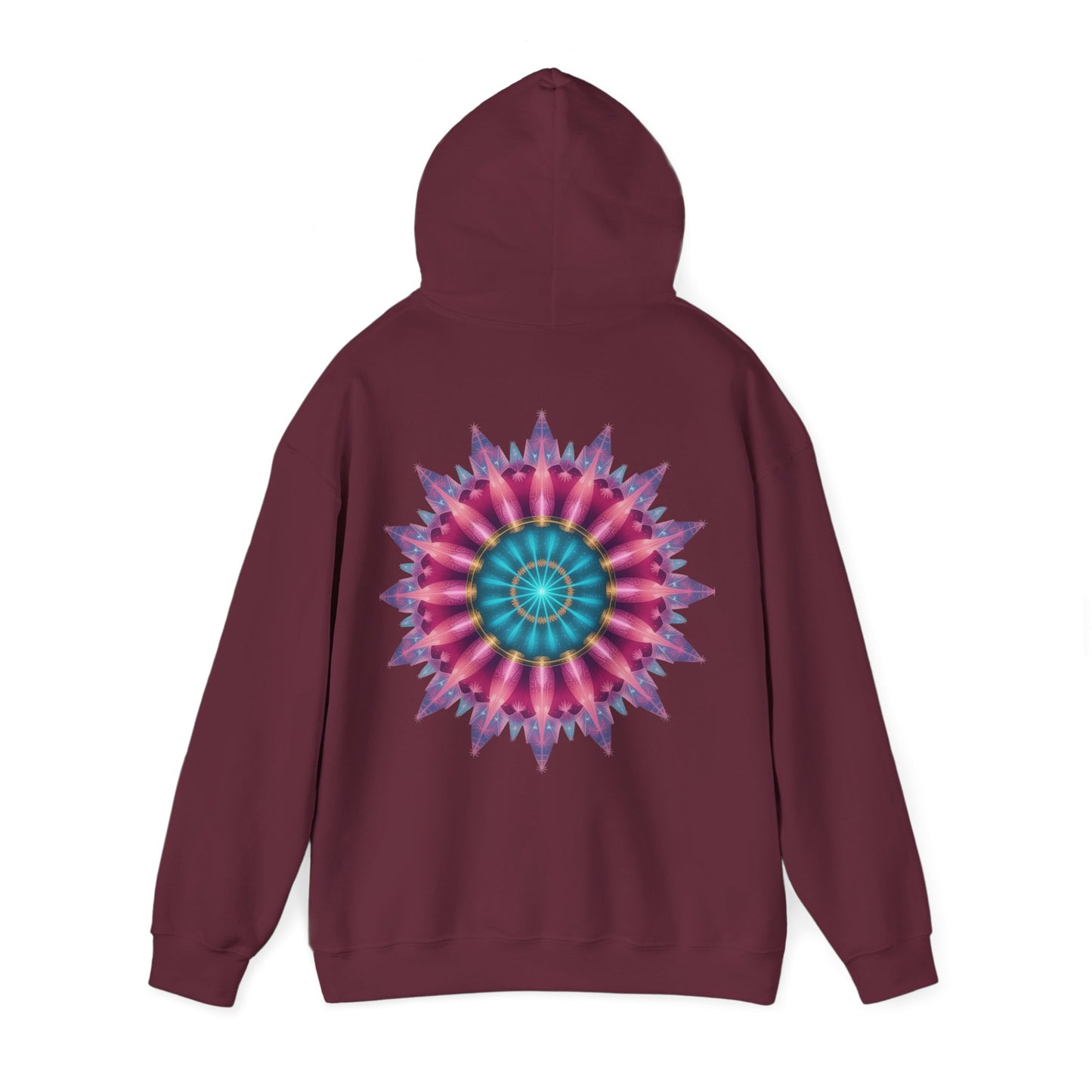 Colorful Mandala Hoodie - Cozy Unisex Heavy Blend™ Sweatshirt for Comfy Days, Gift for Art Lovers, Casual Wear, Festival Apparel