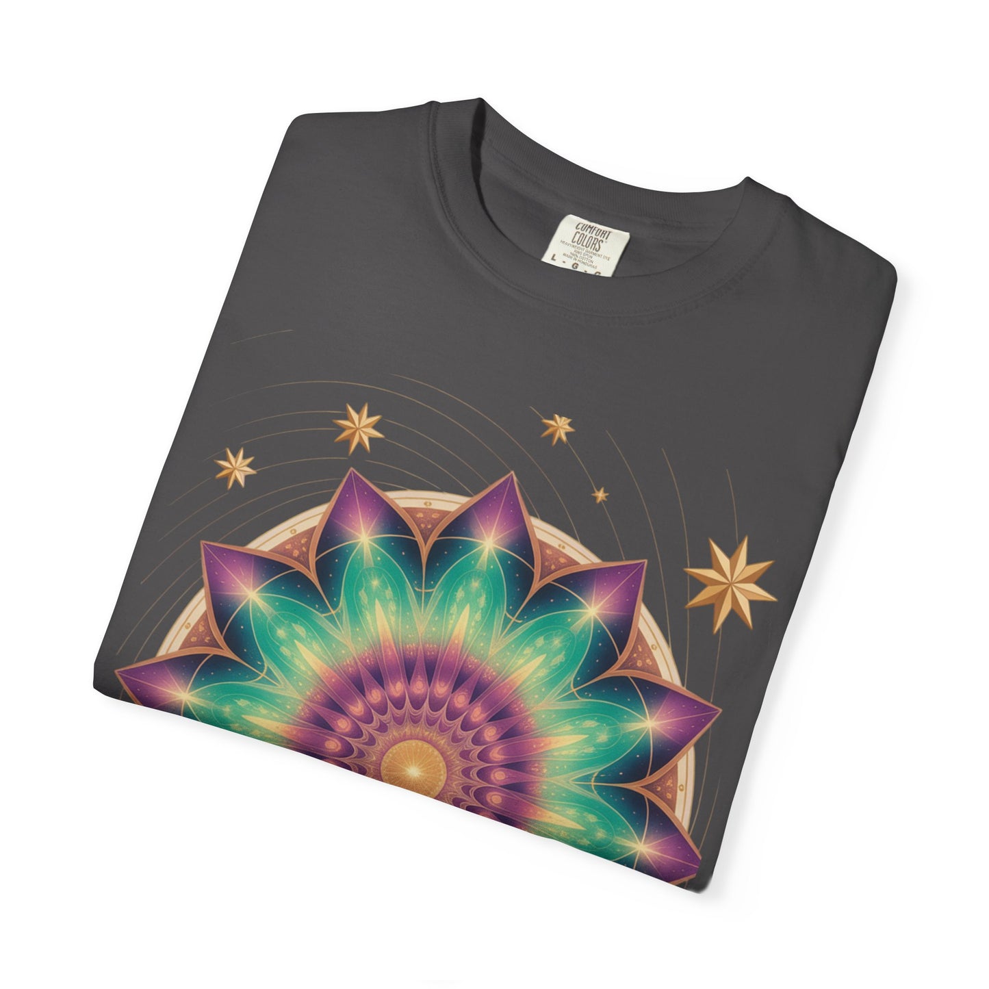 Tie-Dye Mandala T-Shirt, Spiritual Apparel, Bohemian Style Tee, Festival Wear, Eco-Friendly Fashion
