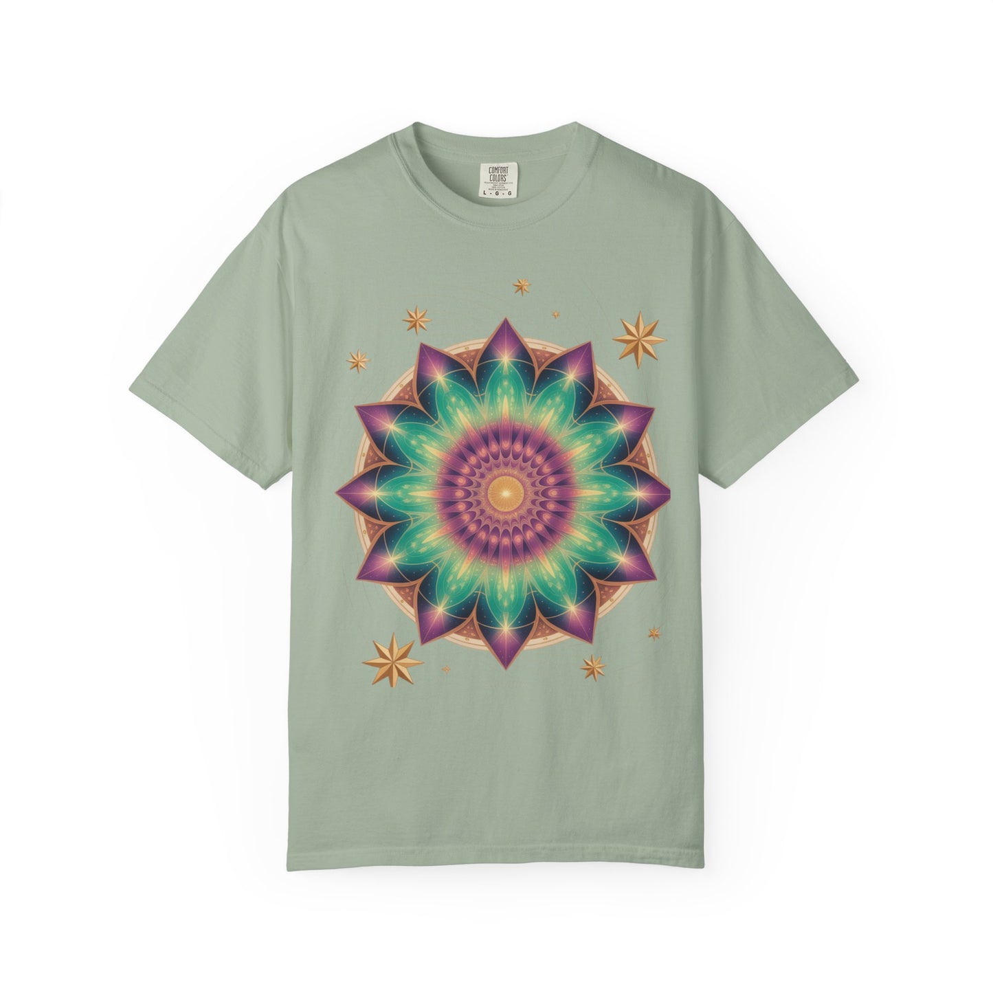 Tie-Dye Mandala T-Shirt, Spiritual Apparel, Bohemian Style Tee, Festival Wear, Eco-Friendly Fashion