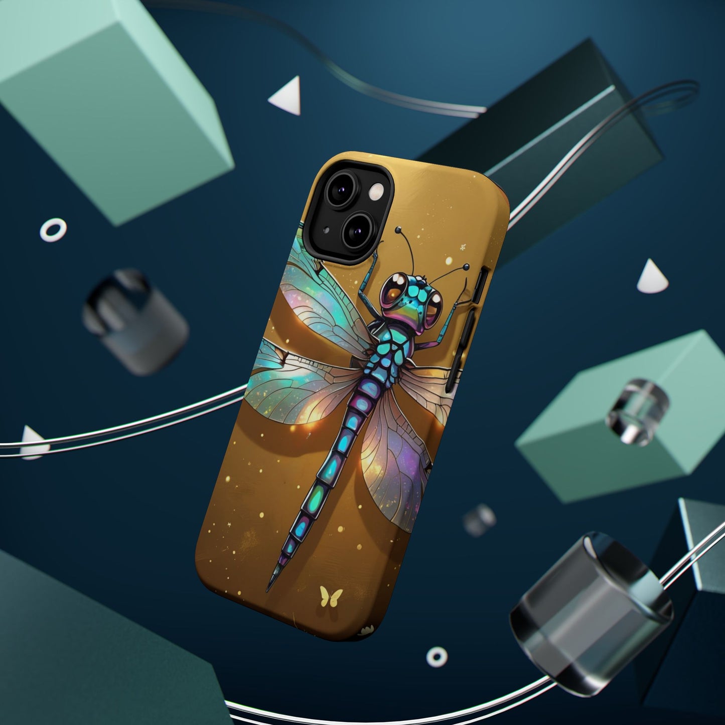 Dragonfly Magnetic Phone Case, Colorful Phone Cover, Gift for Nature Lovers, Unique Phone Accessory, Eco-Friendly Design