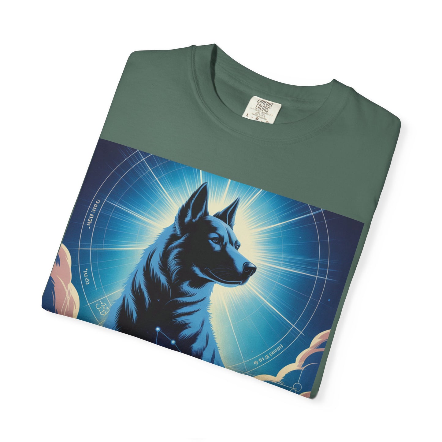 Cosmic Canine Men's T-shirt | Starry Dog Graphic Tee, Animal Lover Gift, Soft Cotton Top, Casual Wear, Unique Pet Shirt