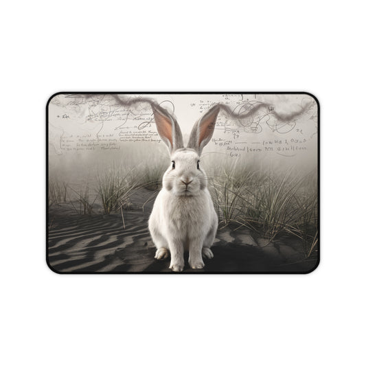 Whimsical Rabbit Desk Mat - Nature-Inspired Desk Accessory for Home or Office