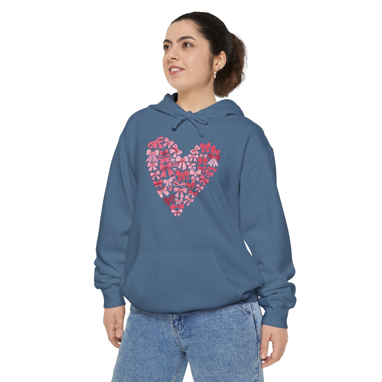 Heart Blossom Garment-Dyed Hoodie | Perfect for Casual Wear & Nature Lovers
