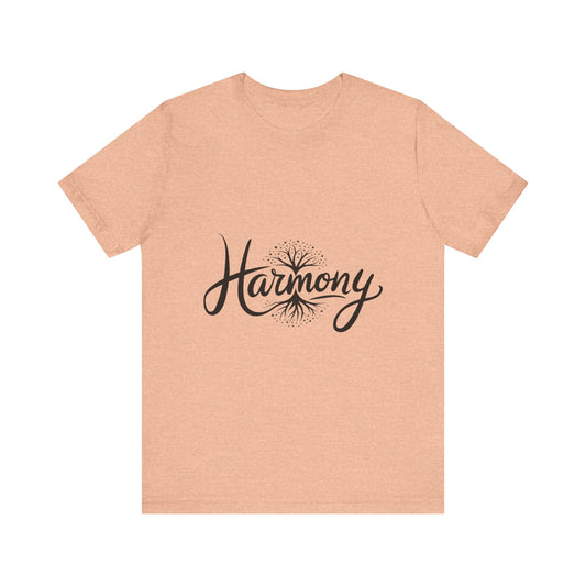Camiseta de manga corta unisex Harmony: ropa informal cómoda para vibrar positivamente 