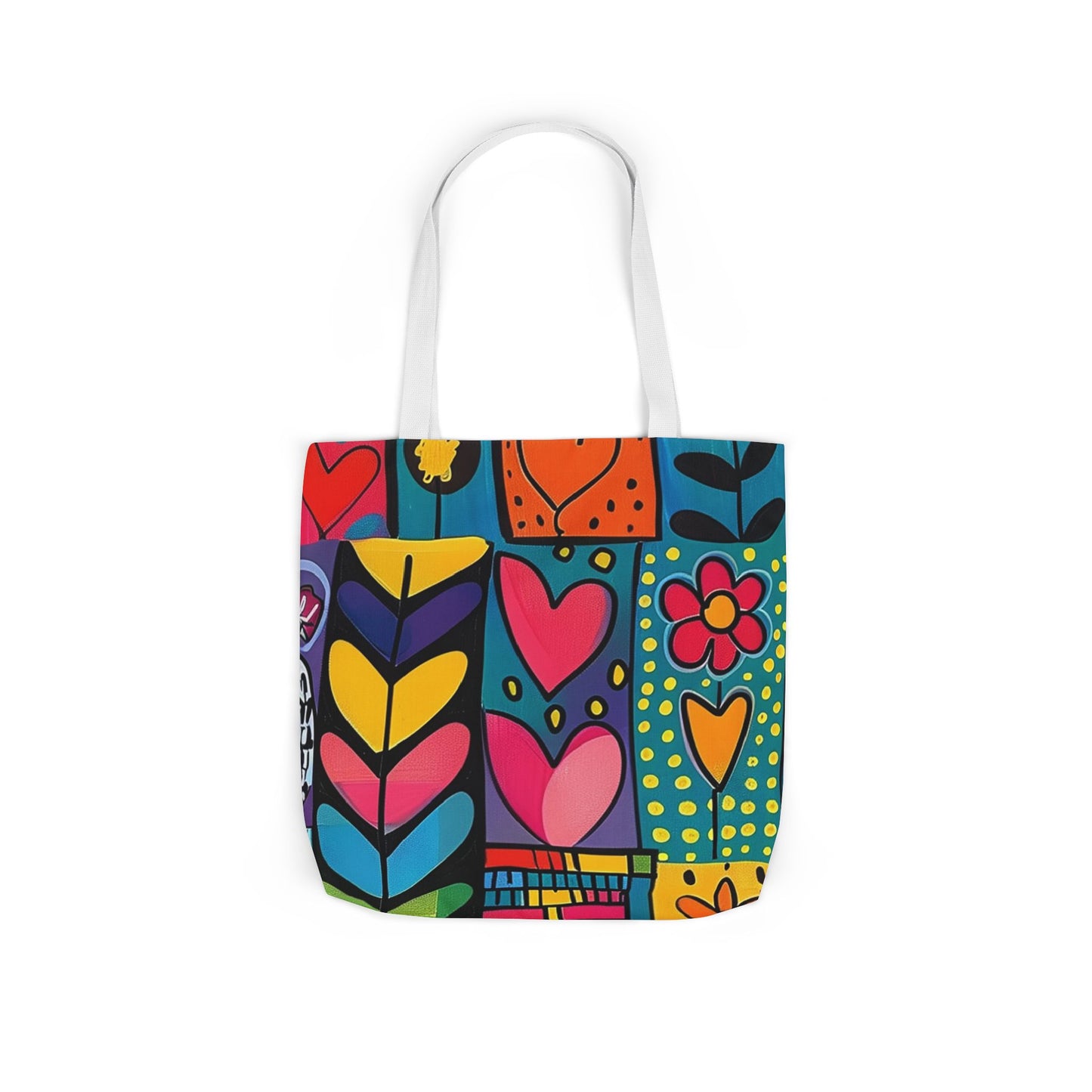 Colorful Canvas Tote Bag with 5-Color Straps - Perfect for Spring & Summer Outings