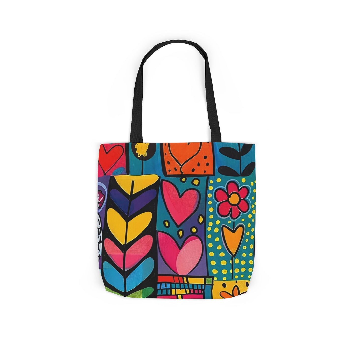 Colorful Canvas Tote Bag with 5-Color Straps - Perfect for Spring & Summer Outings