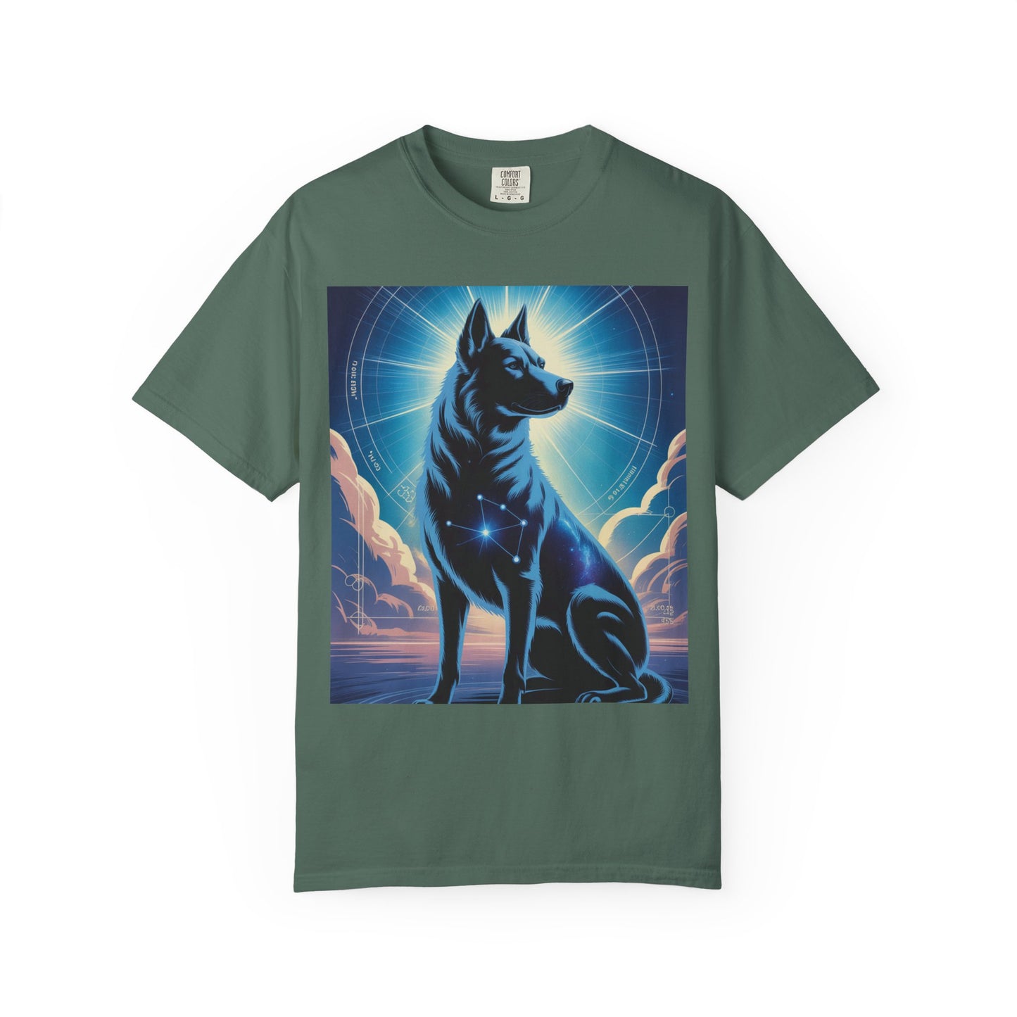 Cosmic Canine Men's T-shirt | Starry Dog Graphic Tee, Animal Lover Gift, Soft Cotton Top, Casual Wear, Unique Pet Shirt