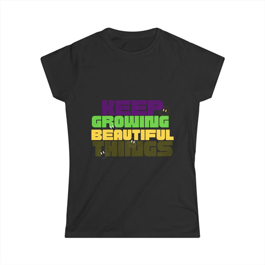 Camiseta suave para mujer con billetera cerrada y corazón abierto: linda camisa informal para uso diario 