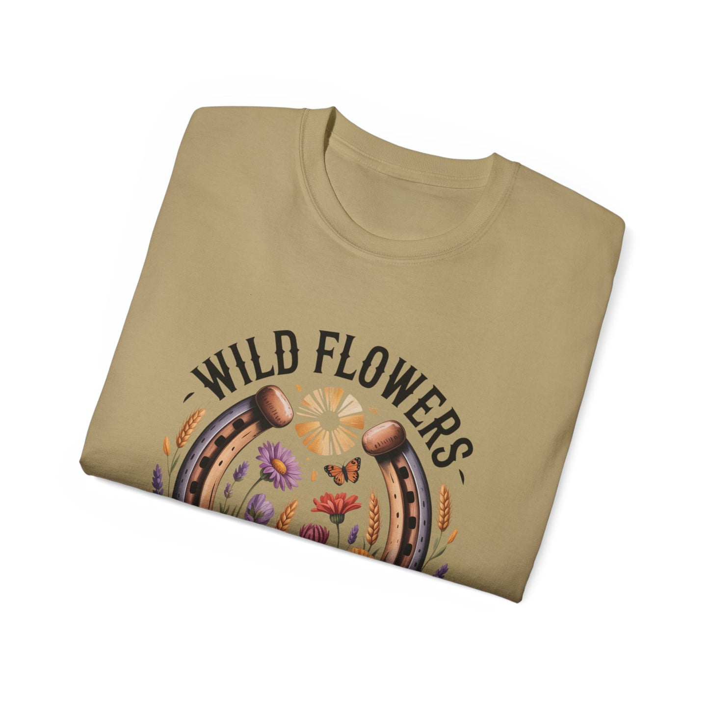 Wild Flowers Wild Horses Tee, Nature Lover Shirt, Equestrian Gift, Floral Graphic T-Shirt, Summer Fashion, Boho Style
