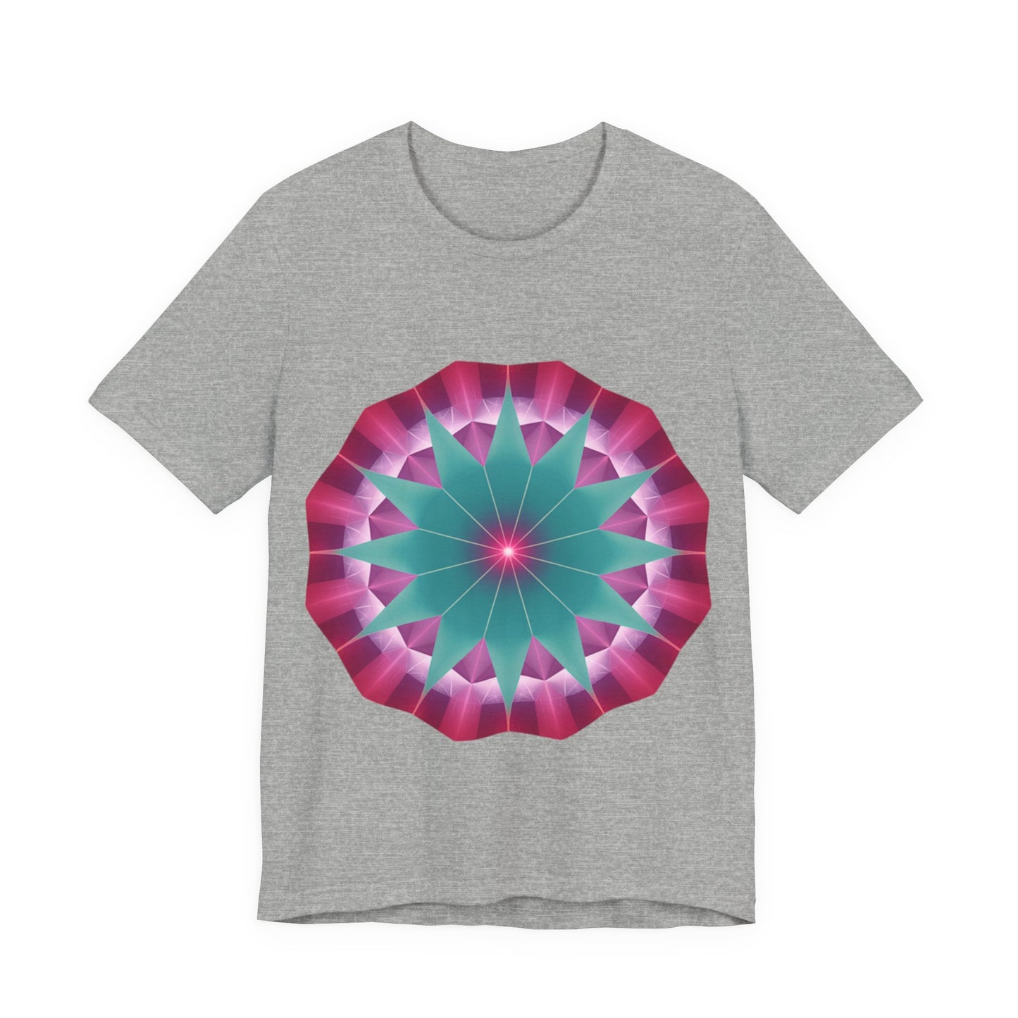 Vibrant Mandala T-Shirt, Graphic Tee, Casual Wear, Gifts for Art Lovers, Meditation Apparel, Festival Outfit