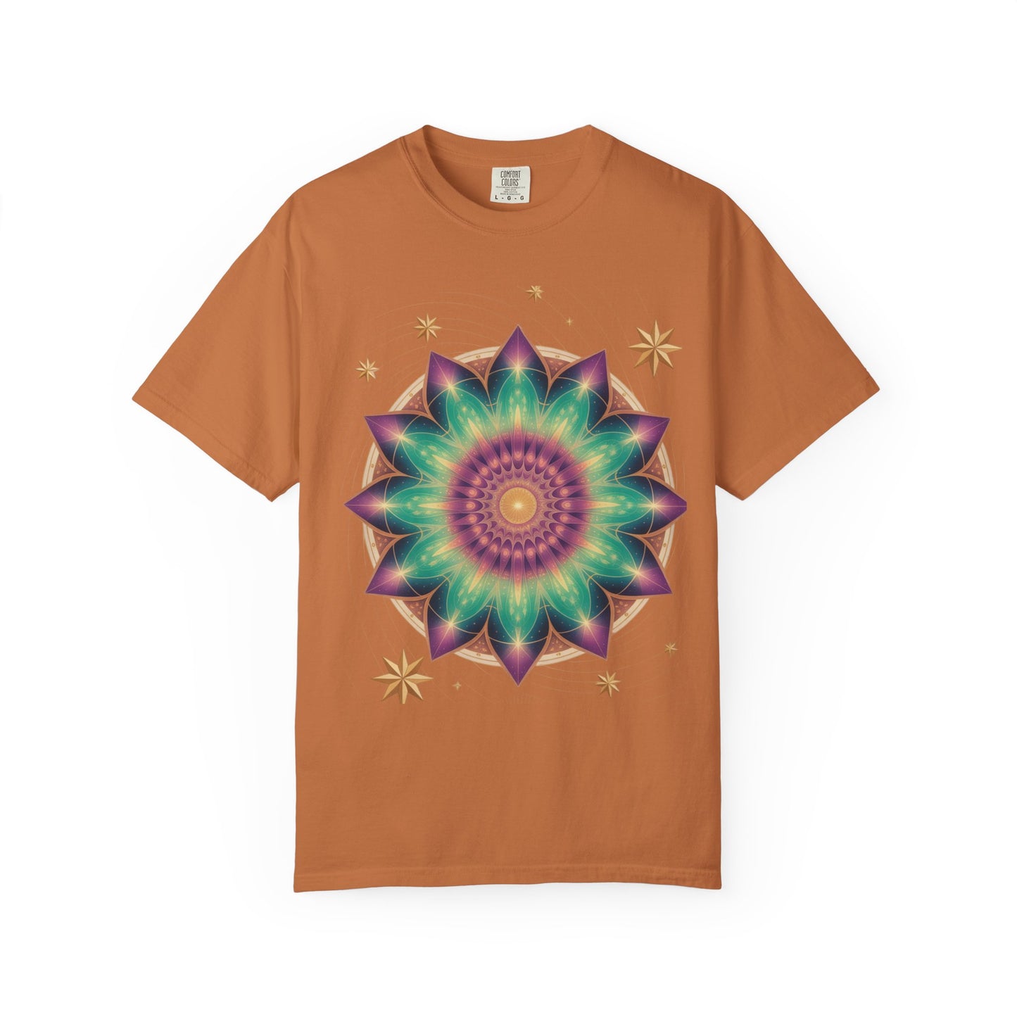 Tie-Dye Mandala T-Shirt, Spiritual Apparel, Bohemian Style Tee, Festival Wear, Eco-Friendly Fashion