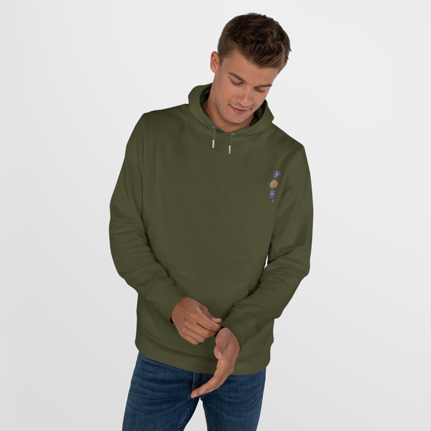 Colorful King Hooded Sweatshirt with Floral Mandala, Comfortable Streetwear, Layering Piece, Casual Wear, Trendy Hoodie